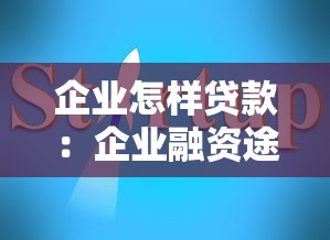 企業怎樣貸款：企業融資途徑及貸款流程解析