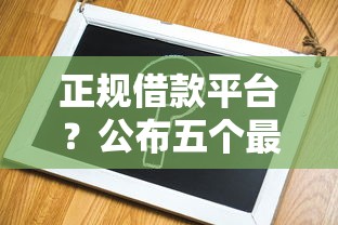 正規借款平臺？公布五個最新不查征信的口子