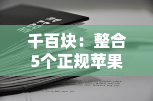千百塊：整合5個正規蘋果id貸口子