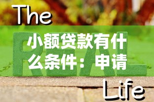 小額貸款有什么條件：申請(qǐng)小額貸款需要滿足哪些要求