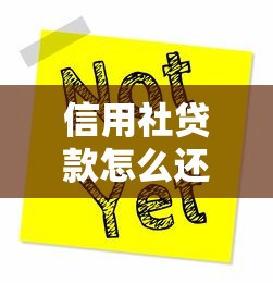 信用社貸款怎么還：信用社貸款如何償還