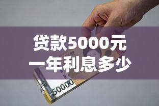 貸款5000元一年利息多少錢：5000元貸款年利率如何計算
