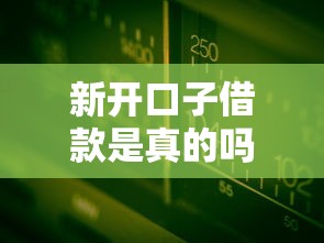新開口子借款是真的嗎，介紹五個2025最新什么貸款軟件不上征信不用還