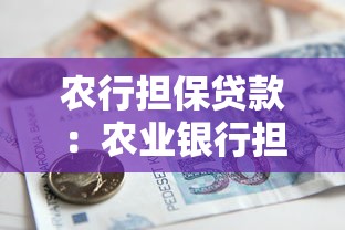 農行擔保貸款：農業銀行擔保貸款如何申請