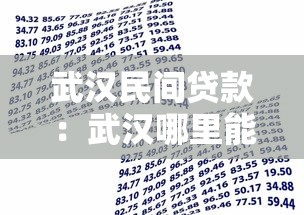 武漢民間貸款：武漢哪里能快速借到私人資金
