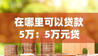 在哪里可以貸款5萬：5萬元貸款有哪些正規渠道
