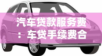 汽車貸款服務費：車貸手續(xù)費合理嗎