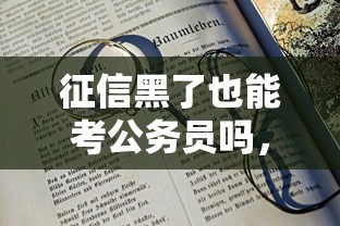 征信黑了也能考公務(wù)員嗎，探討五款2025最新16歲貸款平臺(tái)