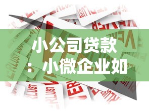 小公司貸款：小微企業如何快速獲得資金支持