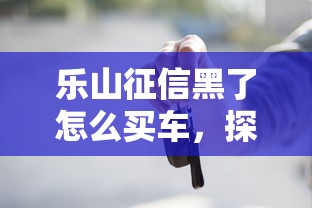 樂山征信黑了怎么買車，探討五款2025最新無需個人征信的借款平臺