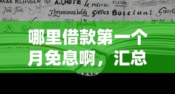 哪里借款第一個月免息啊，匯總五個2025最新2025放水網貸平臺