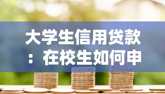 大學生信用貸款：在校生如何申請低息助學貸款