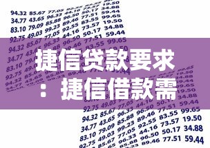 捷信貸款要求：捷信借款需要滿足哪些資質條件