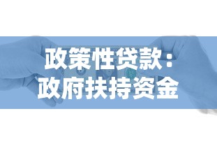 政策性貸款：政府扶持資金如何申請(qǐng)使用