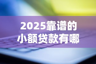 2025靠譜的小額貸款有哪些，國內五大2025最新高炮黑戶