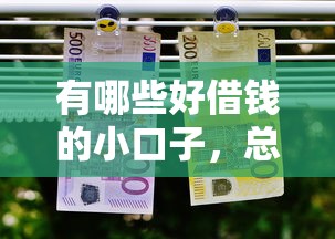 有哪些好借錢的小口子，總結五個2025最新17歲貸款平臺