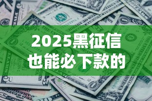 2025黑征信也能必下款的網貸，闡述5家2025最新黑戶平臺能借款