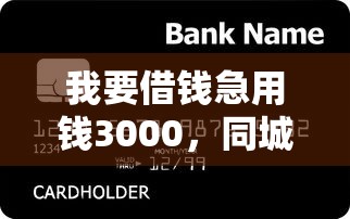 我要借錢急用錢3000，同城五個2025最新貸款平臺審核通過的幾率高