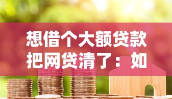 想借個大額貸款把網貸清了：如何申請大額貸款還清網貸債務