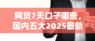 網貸7天口子哪些，國內五大2025最新小微企業貸款平臺