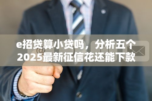 e招貸算小貸嗎，分析五個2025最新征信花還能下款的平臺