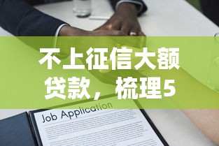 不上征信大額貸款，梳理5個2025最新黑戶借款馬上到賬的口子