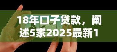 18年口子貸款，闡述5家2025最新19歲可以貸款的平臺