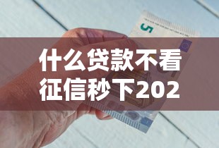什么貸款不看征信秒下2025，匯總五個2025最新網貸比較正規的平臺