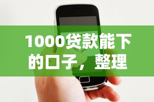 1000貸款能下的口子，整理五個2025最新微信借錢平臺好