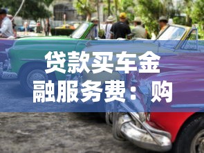 貸款買車金融服務費：購車貸款為何收取金融服務費