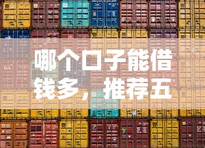 哪個(gè)口子能借錢多，推薦五個(gè)2025最新易通過(guò)的信貨平臺(tái)