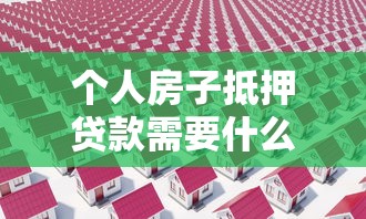個(gè)人房子抵押貸款需要什么手續(xù)：辦理房產(chǎn)抵押貸款需要哪些材料