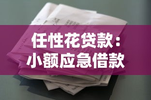 任性花貸款：小額應急借款如何快速獲批