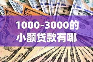 1000-3000的小額貸款有哪些，國內(nèi)五大2025最新不看征信容易貸款的平臺