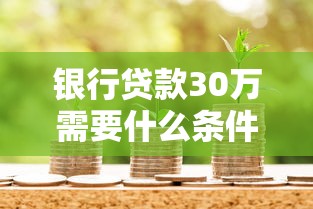 銀行貸款30萬需要什么條件：申請30萬貸款需具備哪些資質