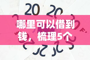 哪里可以借到錢，梳理5個2025最新黑戶必過的貸款平臺