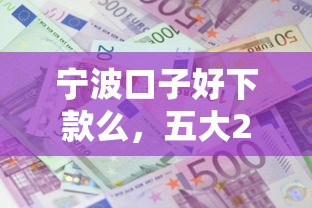 寧波口子好下款么，五大2025最新利息低的正規(guī)借錢平臺