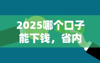 2025哪個口子能下錢，省內(nèi)五個2025最新最好下款的貸款平臺