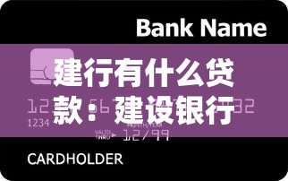 建行有什么貸款：建設銀行提供哪些貸款產品