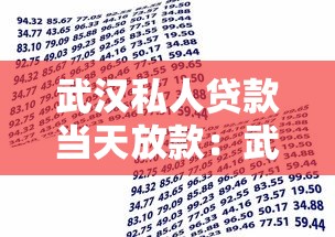 武漢私人貸款當天放款：武漢哪里能快速辦理個人借款