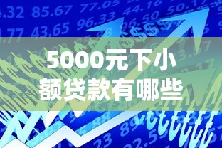 5000元下小額貸款有哪些，同城五個2025最新網絡貸款平臺