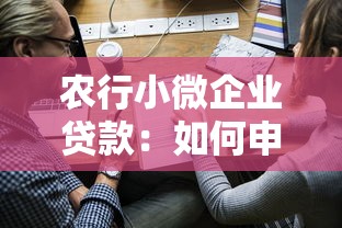 農(nóng)行小微企業(yè)貸款：如何申請農(nóng)行小微企業(yè)信用貸款