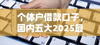 個體戶借款口子，國內(nèi)五大2025最新貸款推薦平臺