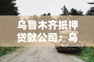 烏魯木齊抵押貸款公司：烏魯木齊哪些機構可辦房產車抵押貸