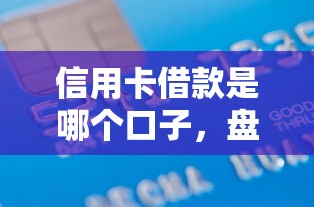 信用卡借款是哪個口子，盤點五個2025最新容易下款的網貸口子