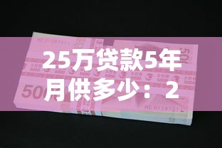 25萬貸款5年月供多少：25萬車貸5年每月還多少