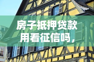 房子抵押貸款用看征信嗎，省內五個2025最新貸款容易下款的平臺