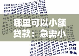 哪里可以小額貸款：急需小額資金哪里能快速申請