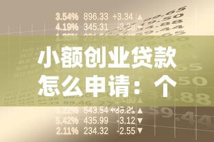 小額創業貸款怎么申請：個人如何申請小額創業資金支持