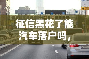 征信黑花了能汽車落戶嗎，介紹五個2025最新網貸平臺好